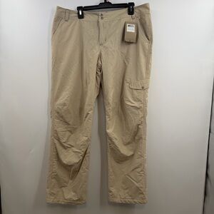 Columbia Winter Arch Cape Pants XL Tan Fleece Lined Cargo Hiking NWT
